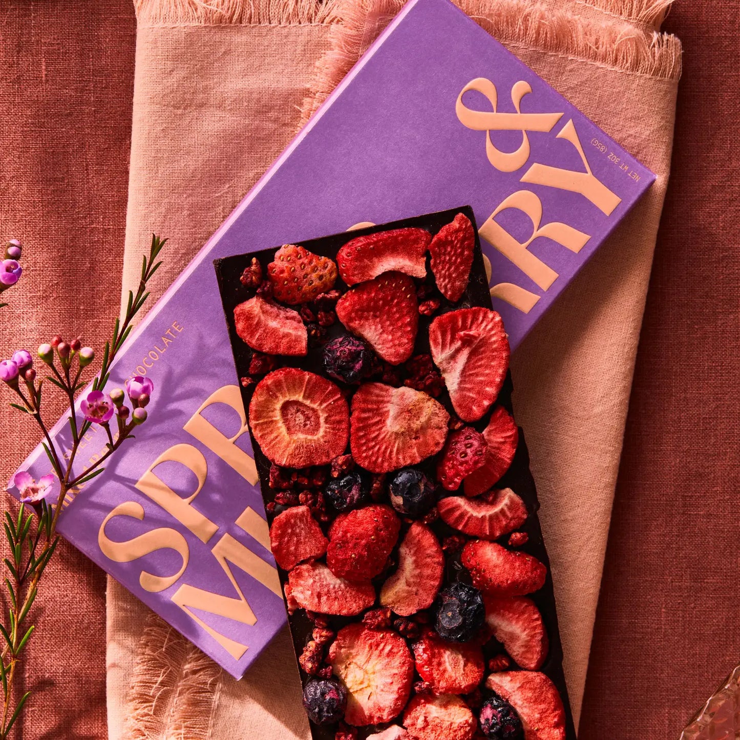 Spring & Mulberry | Mixed Berry Date-Sweetened Chocolate
