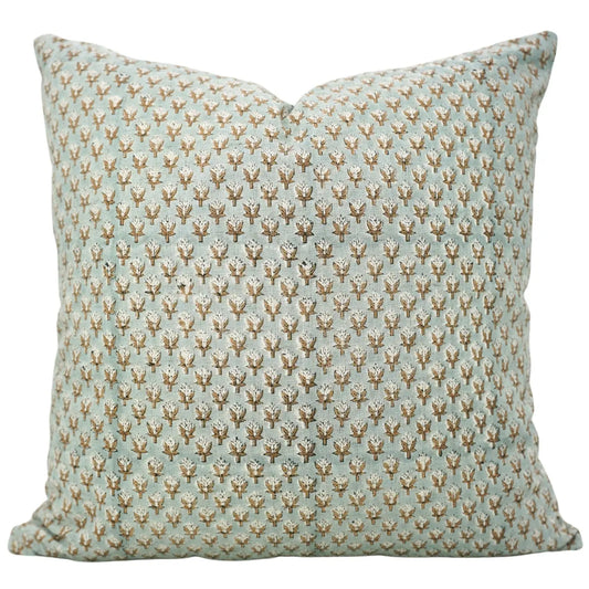 Dune Pillows | Artistic Block Print Pillow, Mogra Pattern, 14”
