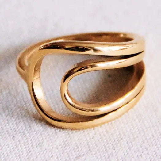 Bazou | Stainless Steel Moon Ring