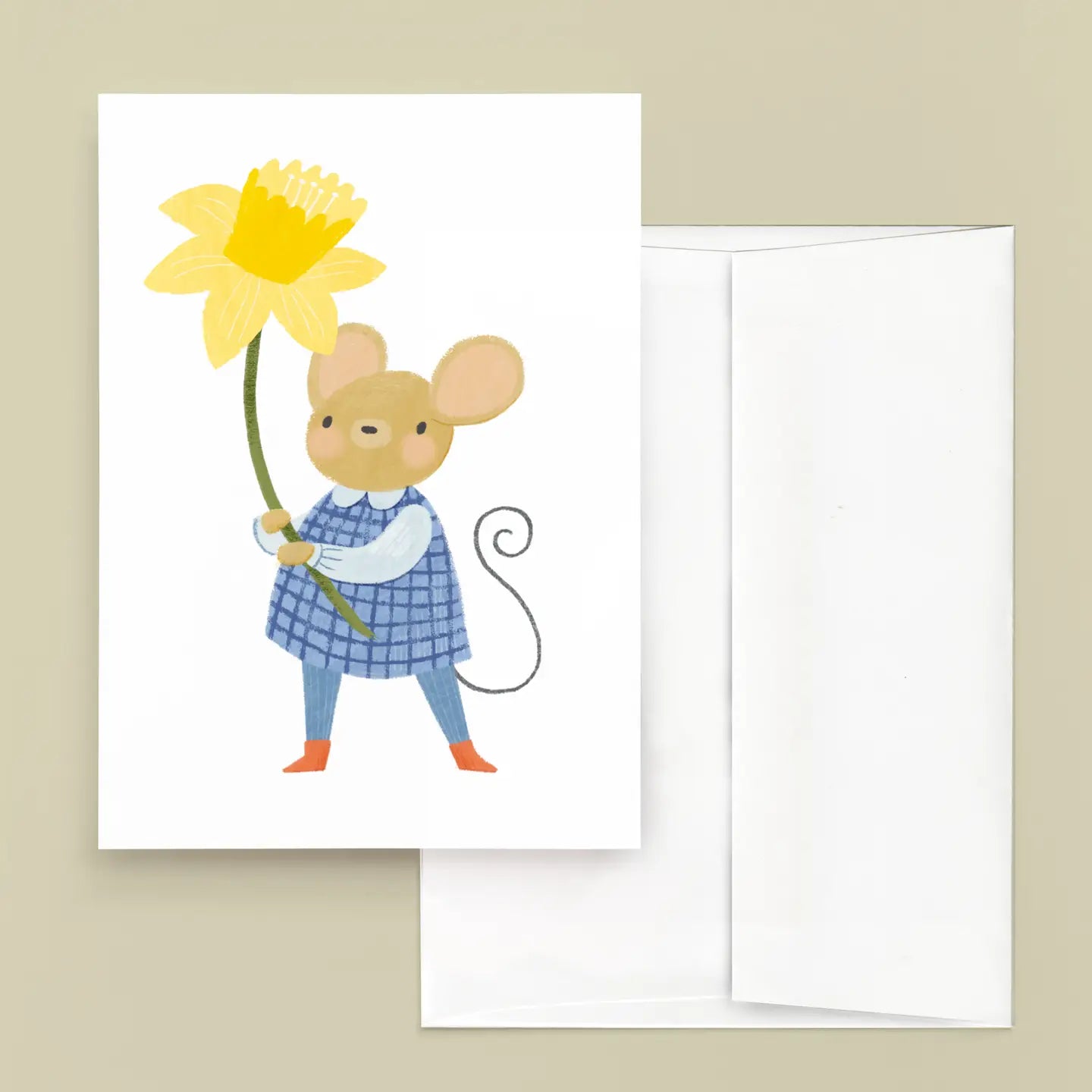 Julianna Swaney  | Mouse Daffodil Greeting Card