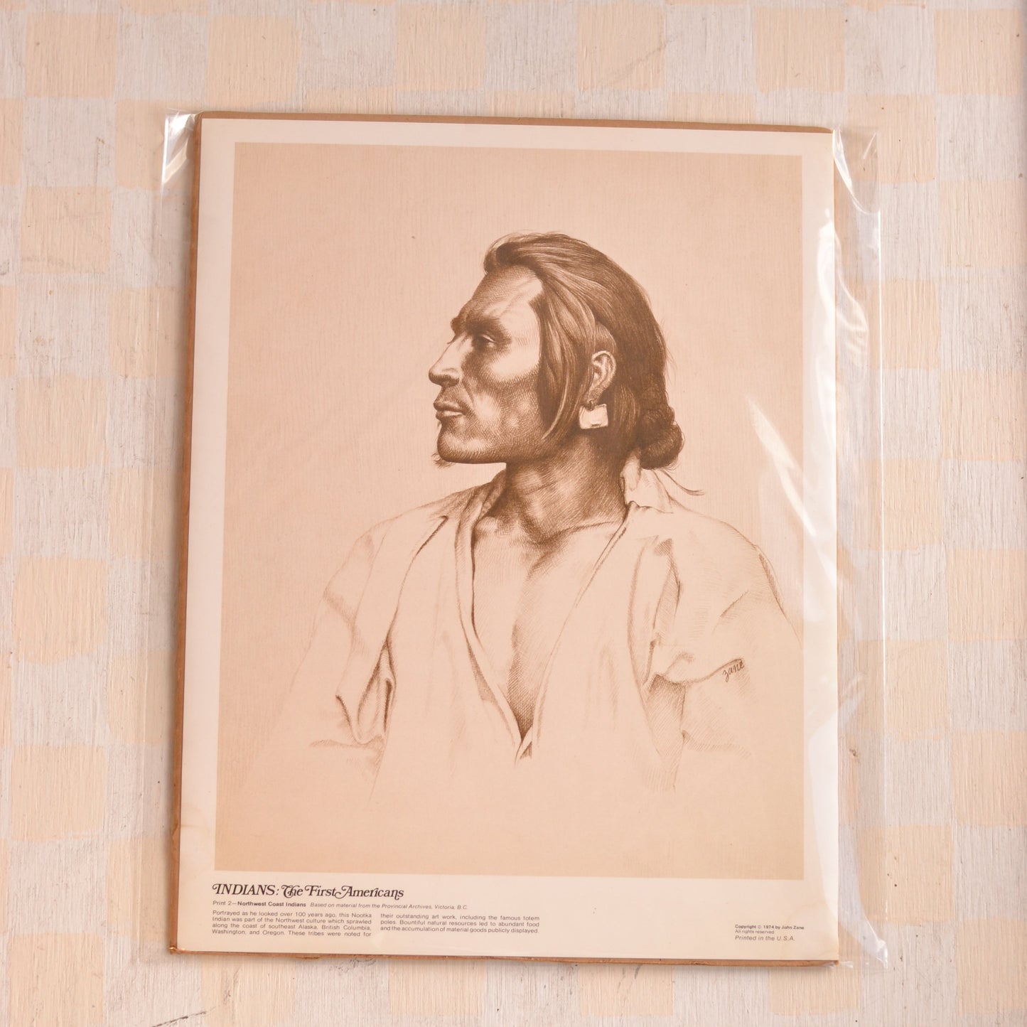 Vintage The First Americans Art Print, Northwest Coast Indians