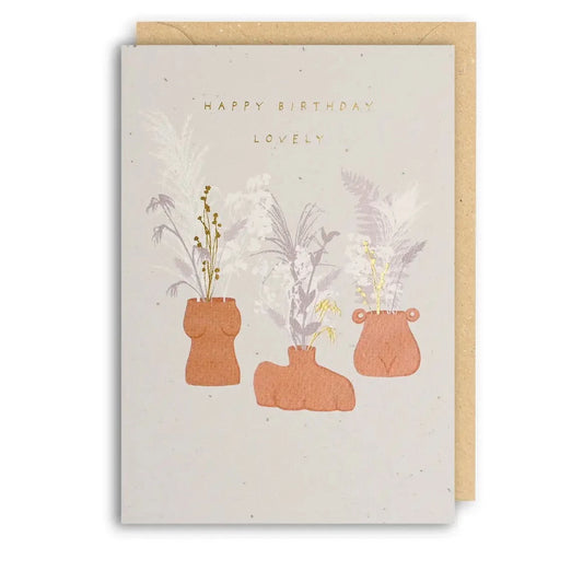 Meraki Greeting Cards | Nude Vases Birthday Pressed Flower Card