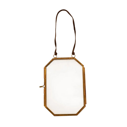 Holiday | Brass Octagon Photo Frame, 3.75" x 5.5"
