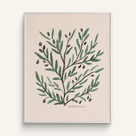 Phthalo Ruth | Olive Tree Art Print, 11 X 14