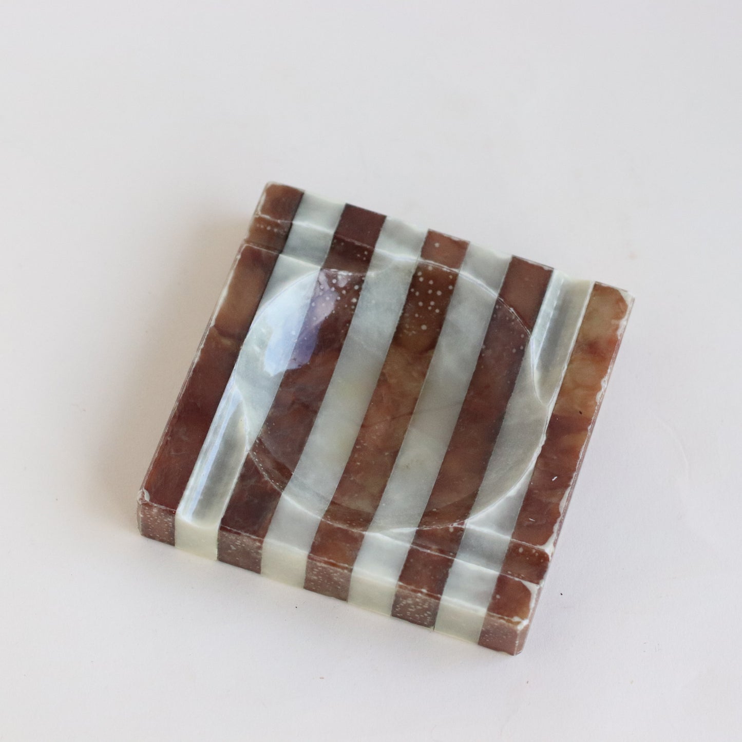 Onyx Striped Ash Tray