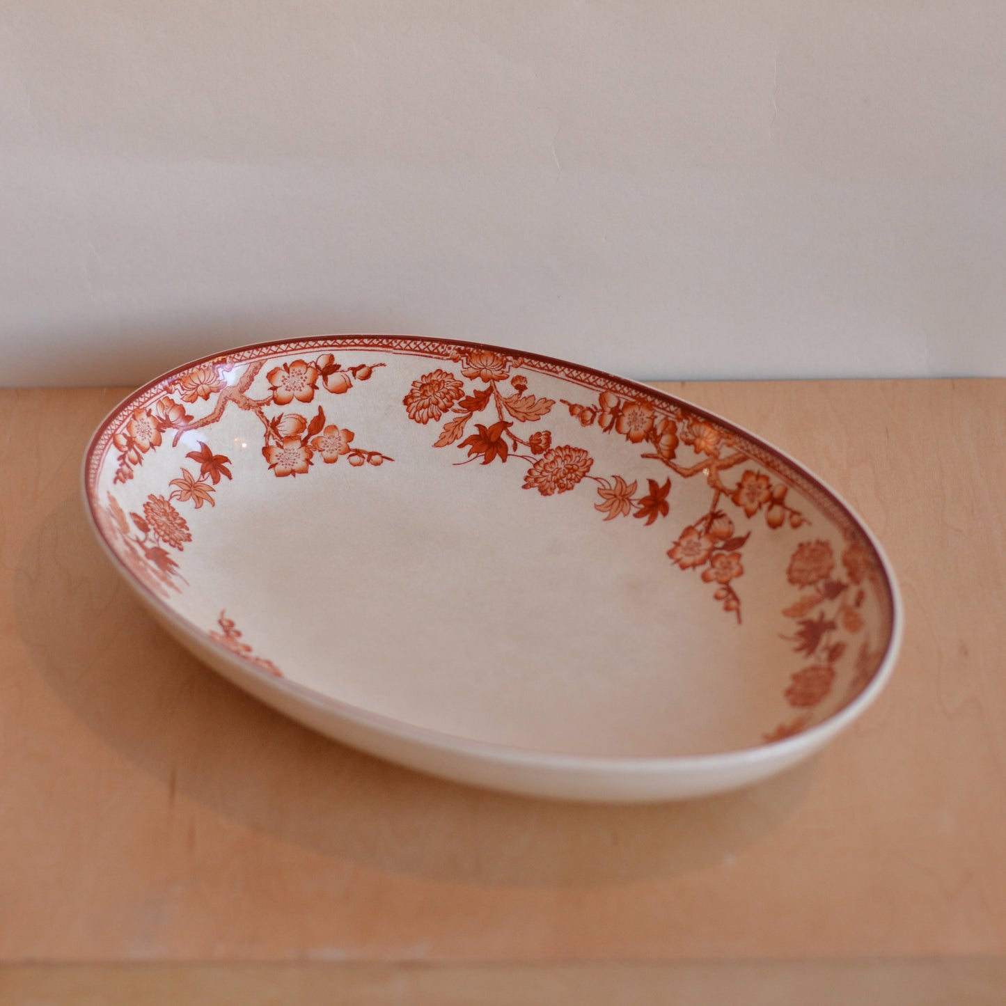 Oval Transferware Serving Bowl