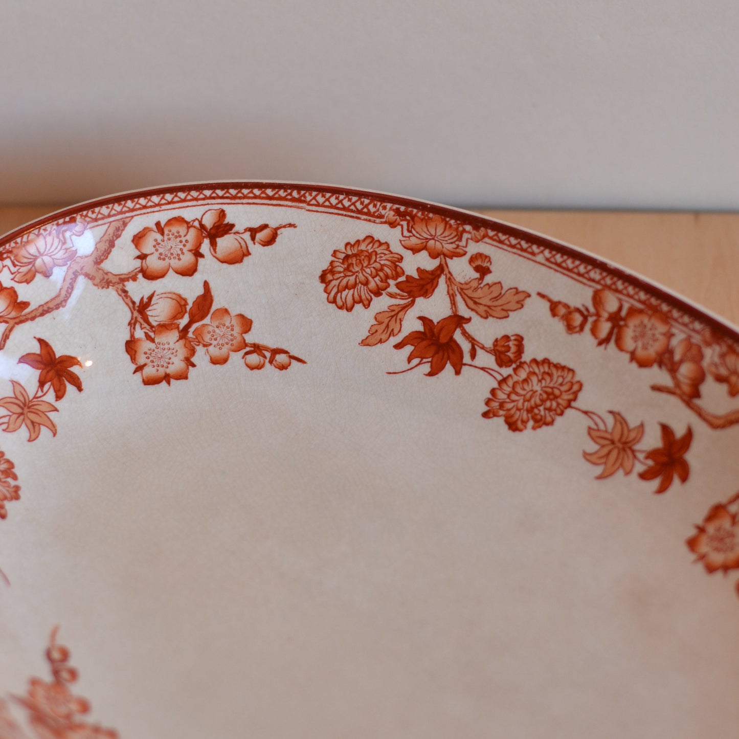 Oval Transferware Serving Bowl