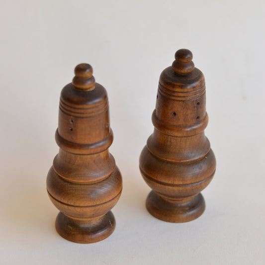 Ornate Wooden Salt and Pepper Shaker
