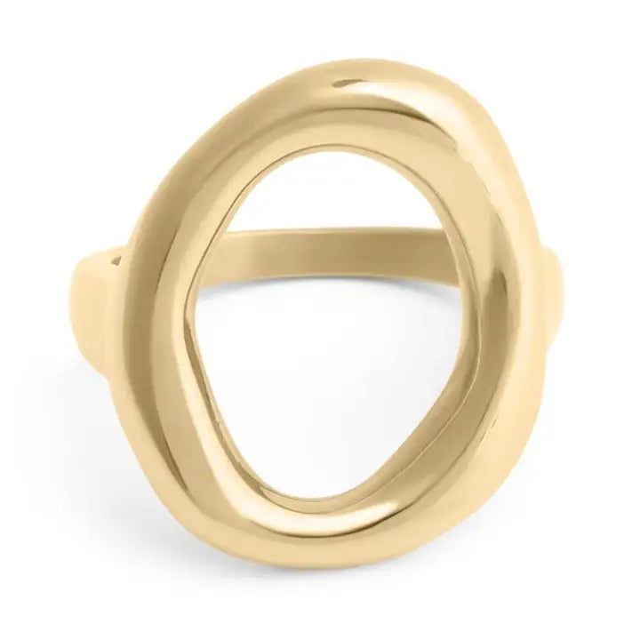 Dune Ring | Stainless Steel Oval Motif Ring, Assorted Sizes