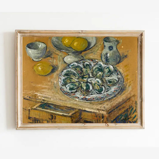 Sea to Skye | Still Life with Oysters Antique Art Print