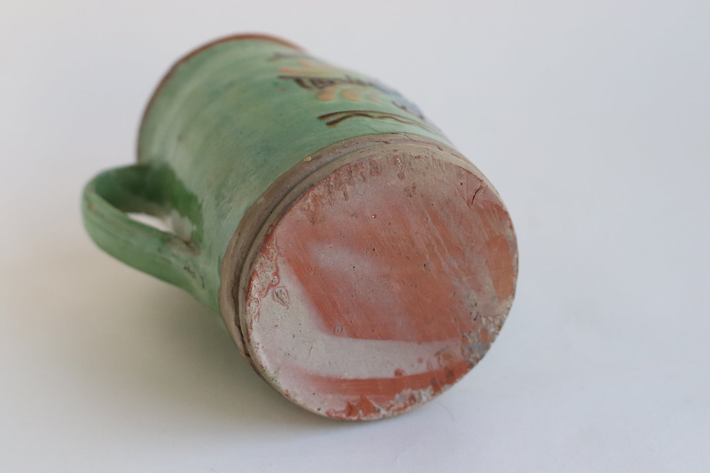 Rustic Green Terracotta Pitcher