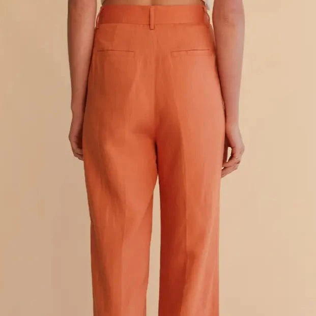 Wide Leg Trouser in Orange