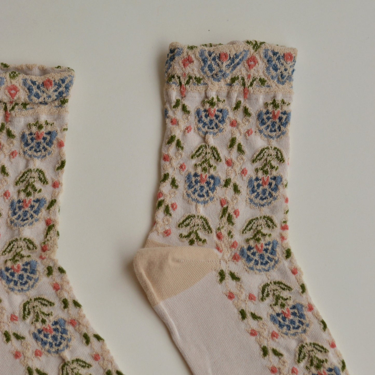 Fall Socks | Blue Pink Floral