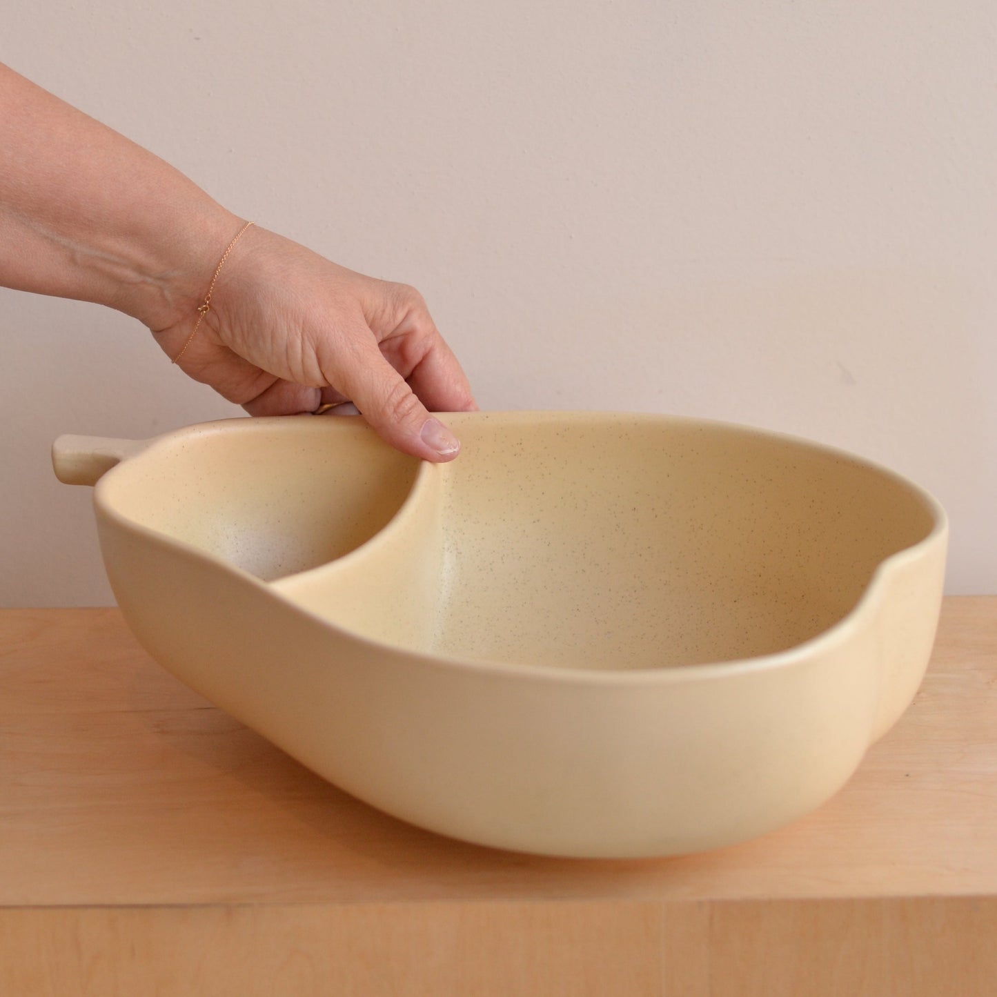 Large Speckled Pear Serving Dish, Pfaltzgraff