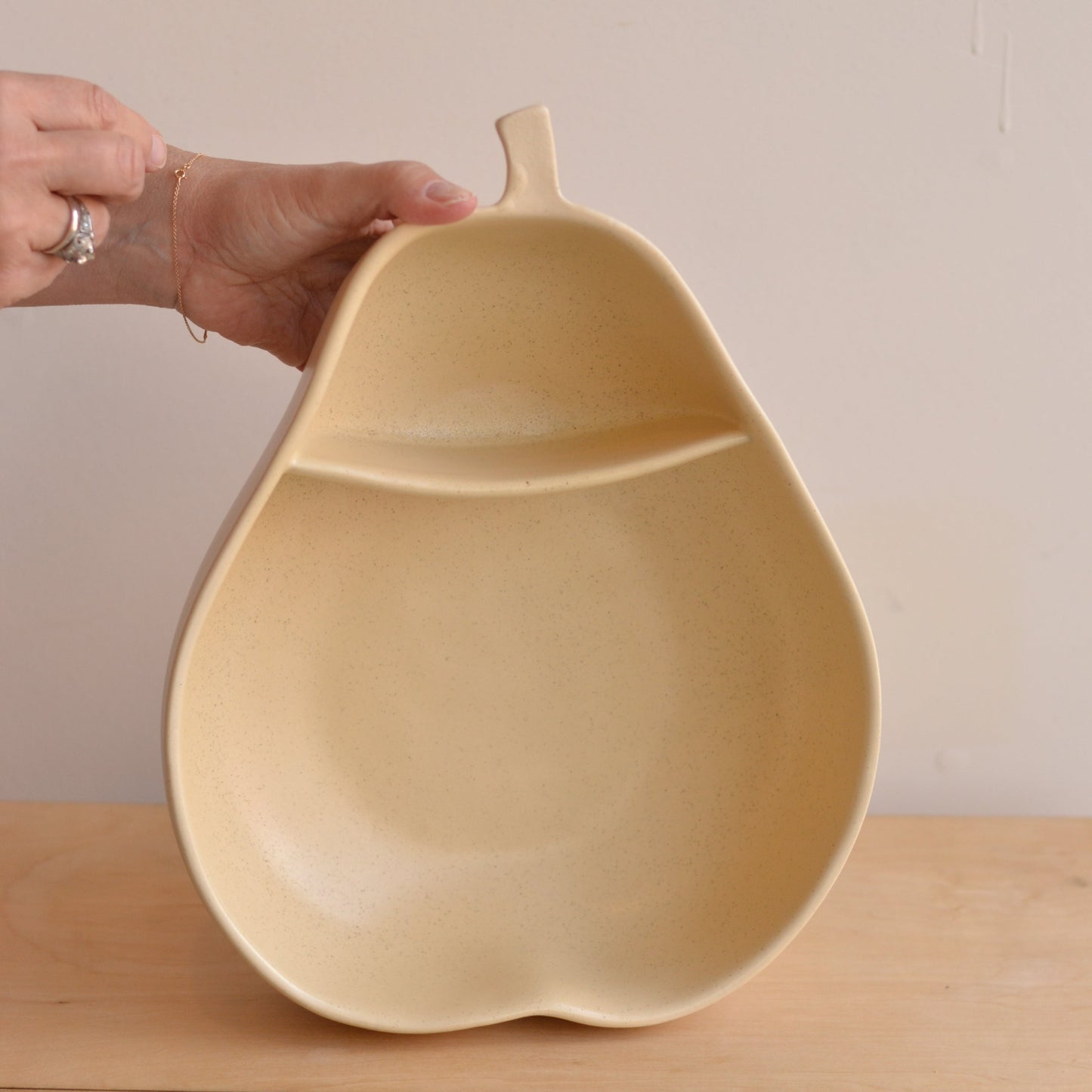 Large Speckled Pear Serving Dish, Pfaltzgraff