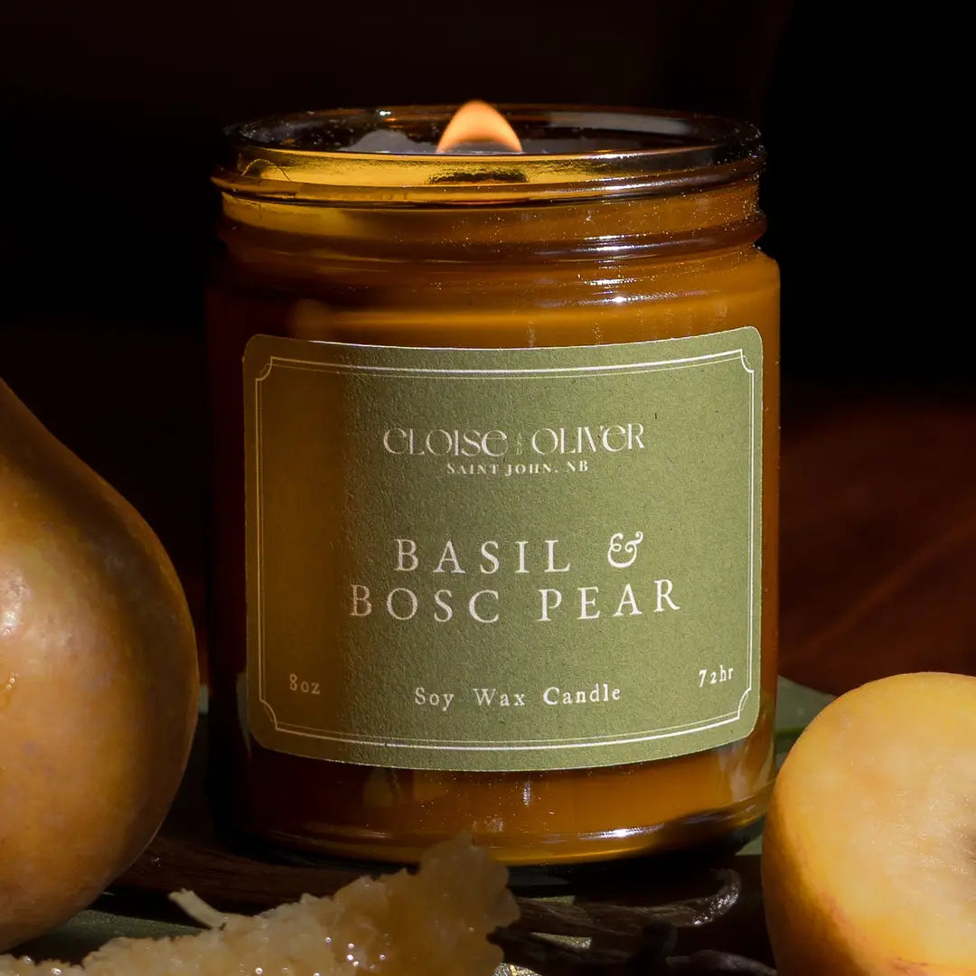 Eloise and Oliver | Basil and Bosc Pear Soy Candle