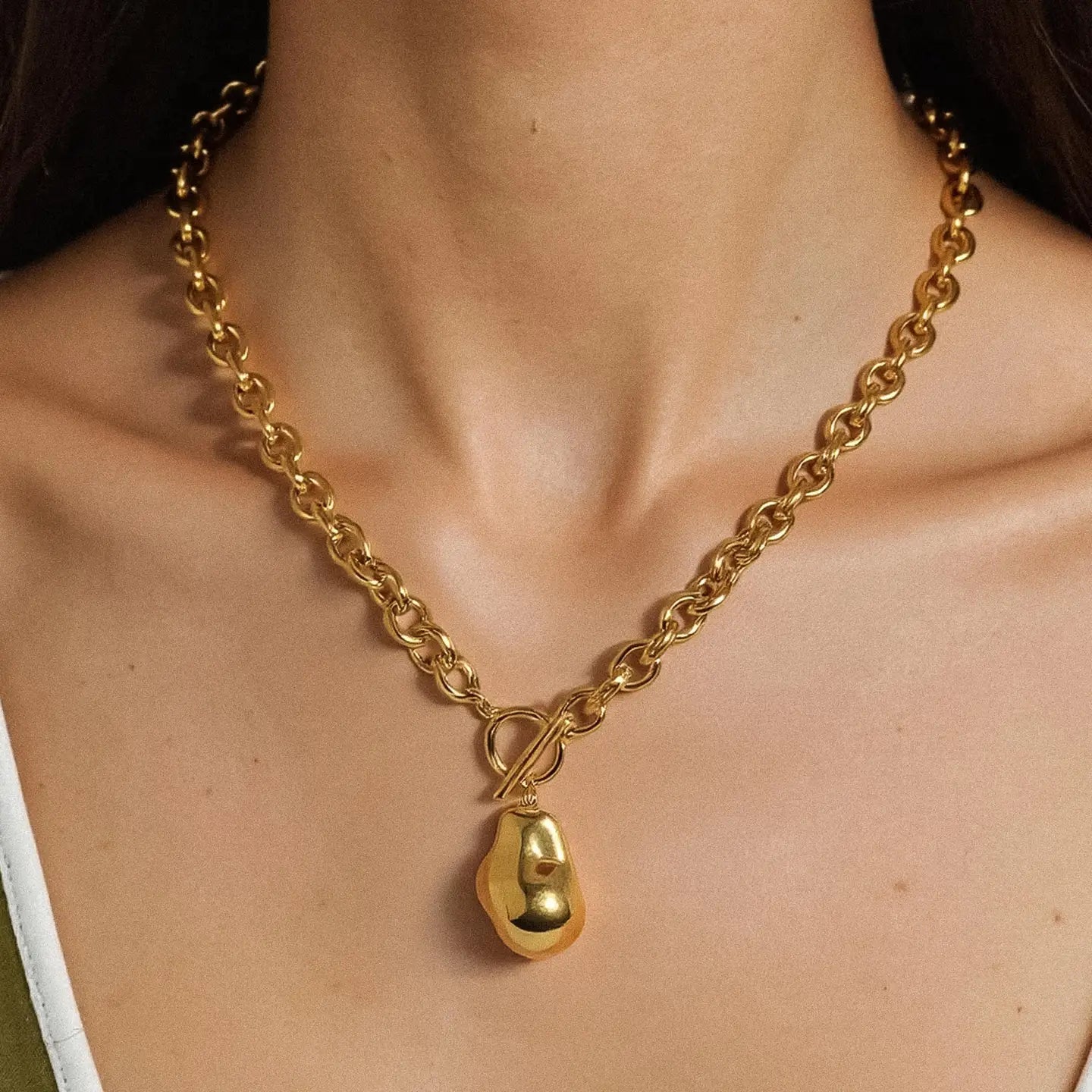 MAIQ | Large Pearl Chain Necklace