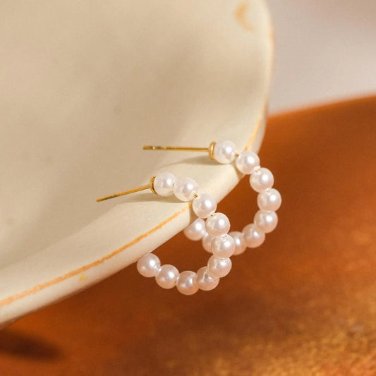MAIQ | Pearl Hoop Earrings
