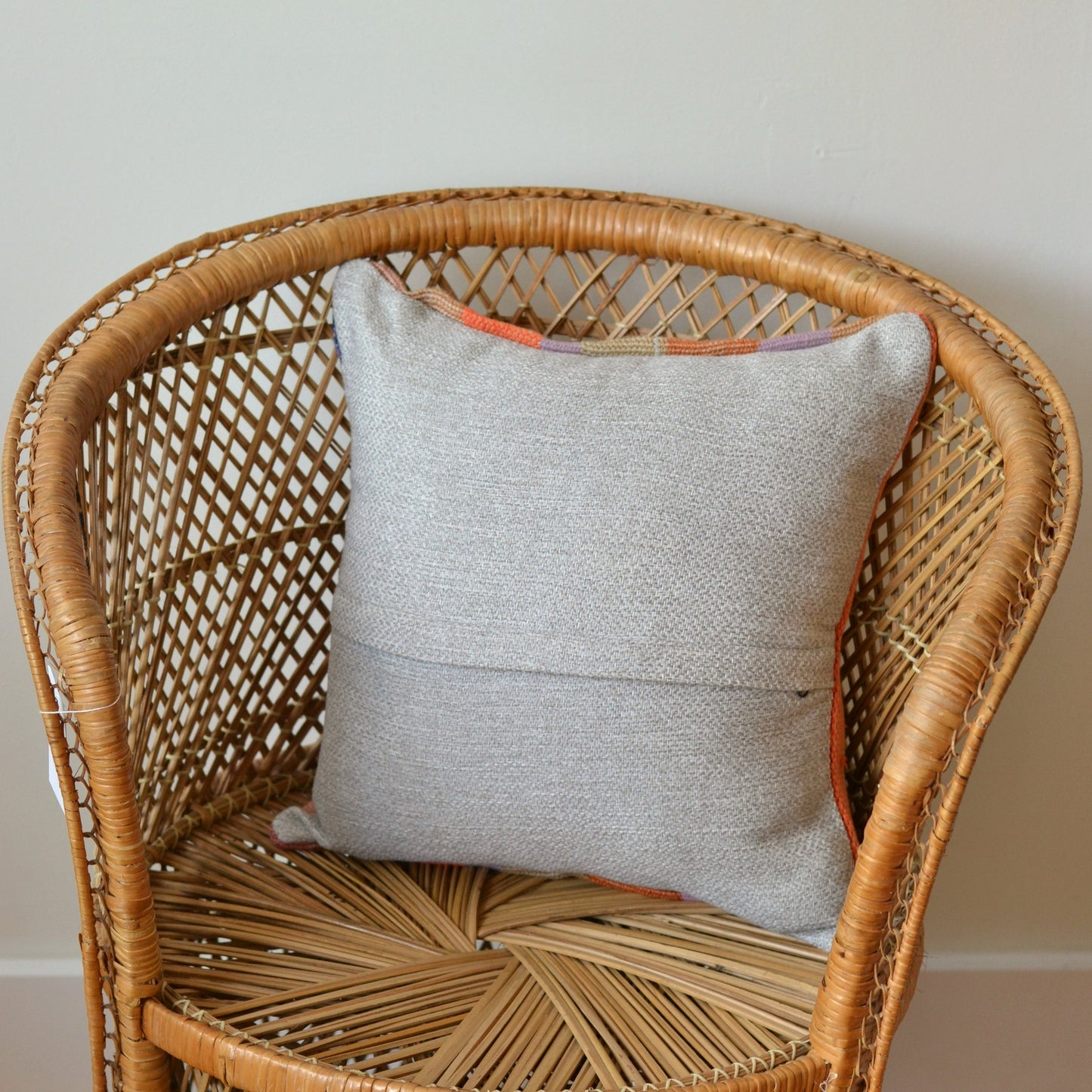 Kilim Pillow  | Orange, Green, Purple Striped, includes insert