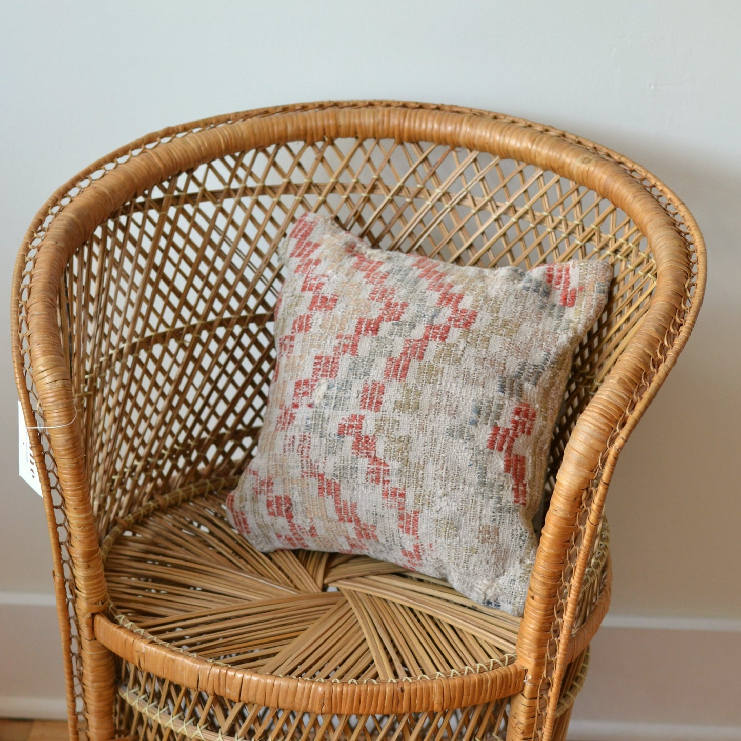 Kilim Pillow  | Chevron with Rust, Tans and Greys , includes insert