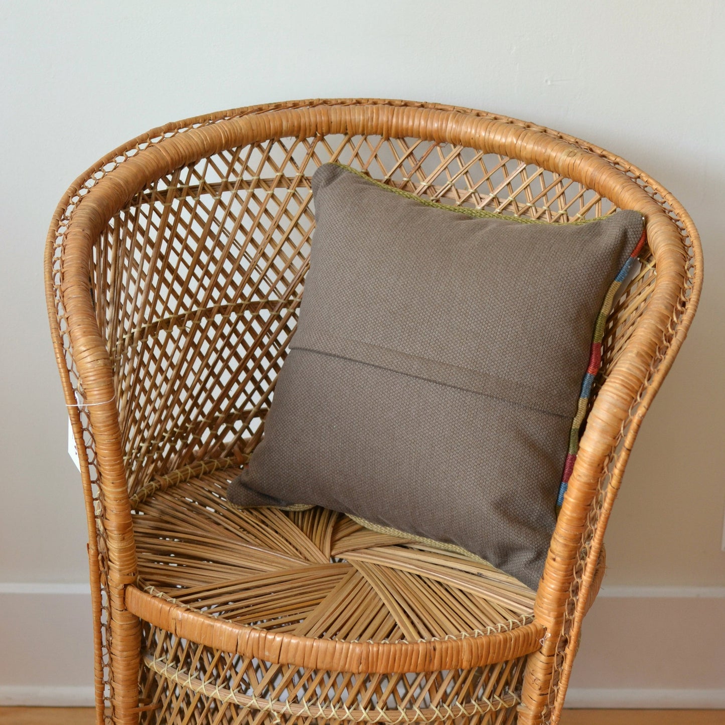 Kilim Pillow  | Turquoise, Red, Green and Tan Stripe, includes insert