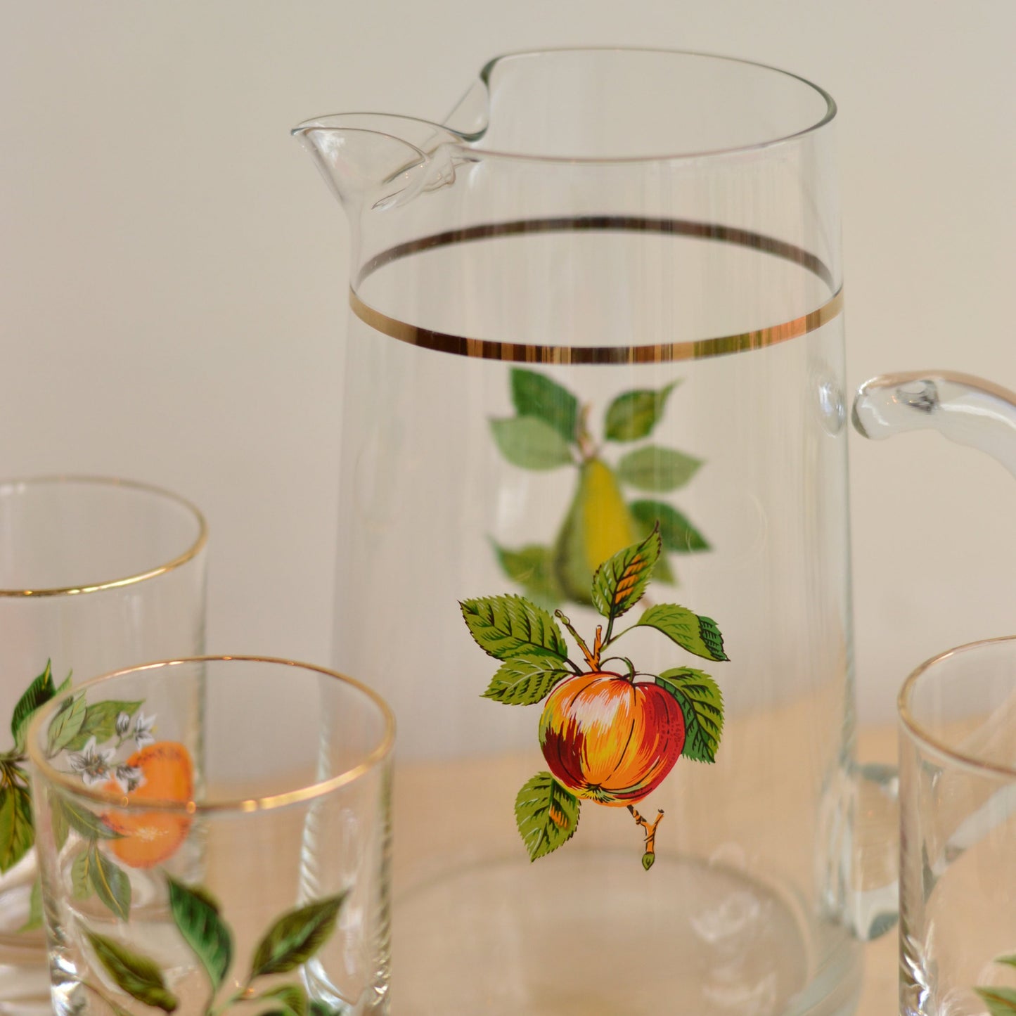Vintage Glass Drinkware Set