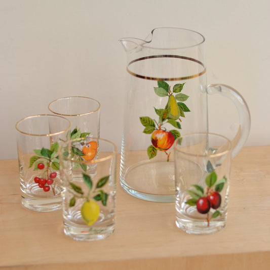 Vintage Glass Drinkware Set