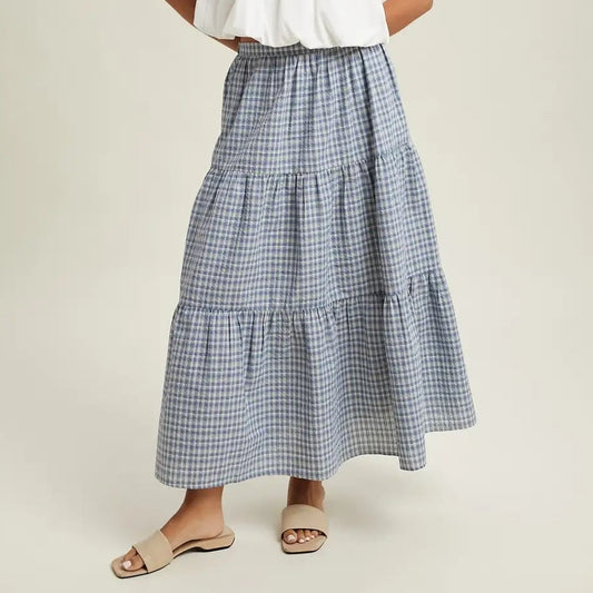Wishlist | Plaid Tiered Midi Skirt