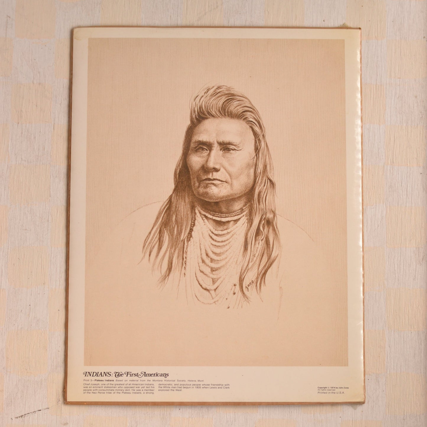 Vintage The First Americans Art Print, Plateau Indians