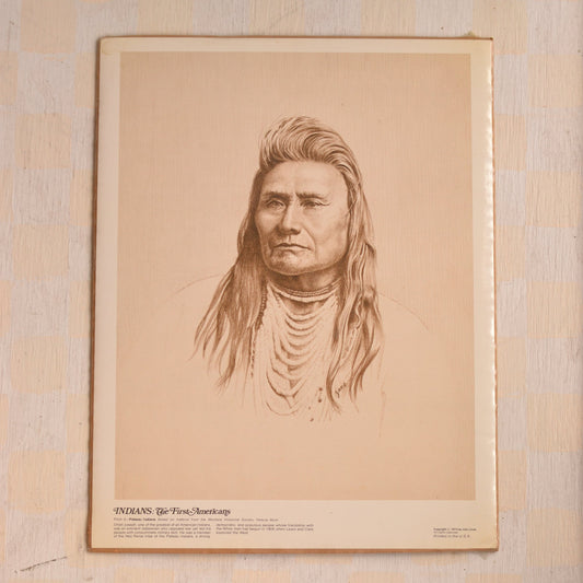 Vintage The First Americans Art Print, Plateau Indians
