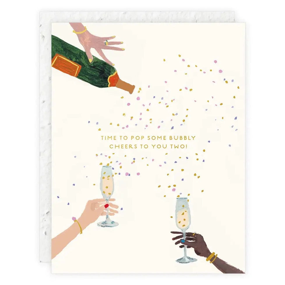 Seedlings | Pop Some Bubbly - Wedding Card