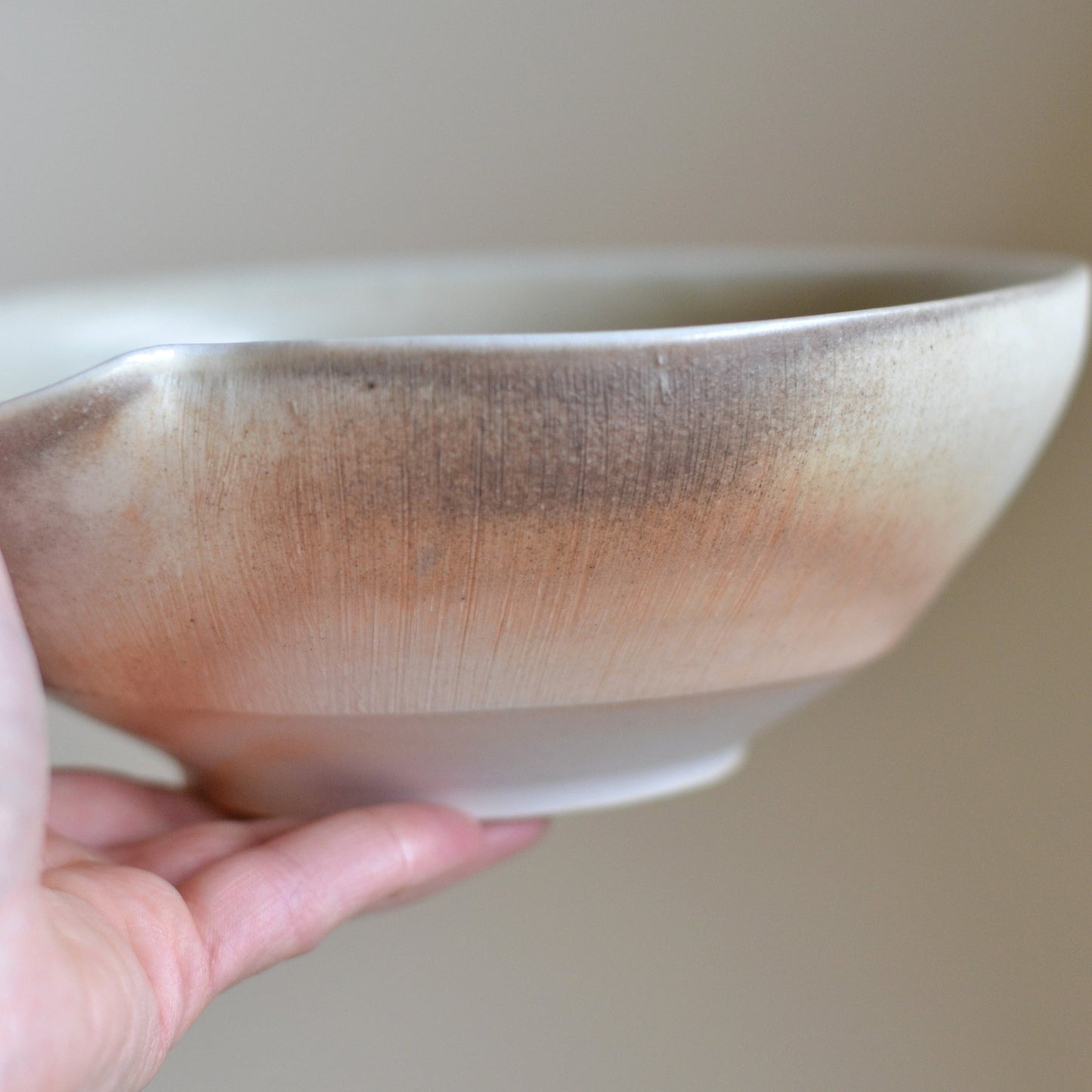 Pottery Bowl with Pour Spout