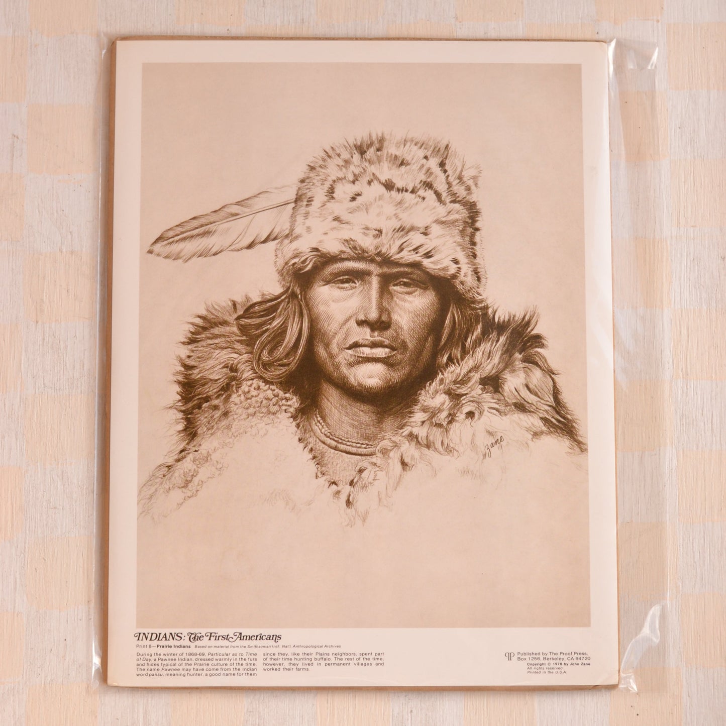 Vintage The First Americans Art Print, Prairie Indians