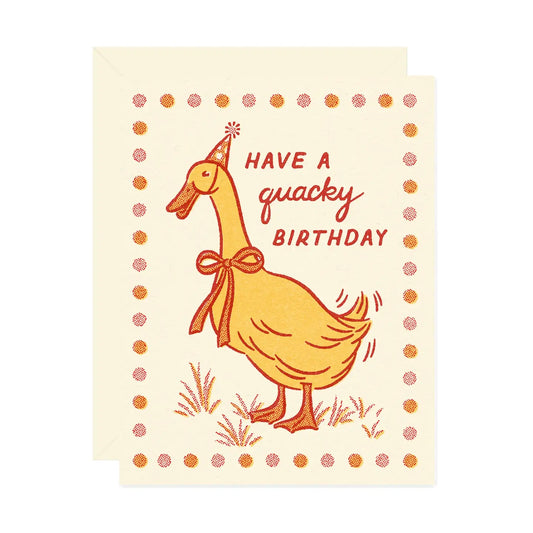 Wallflower Paper & Party | Quacky Duck Birthday Card