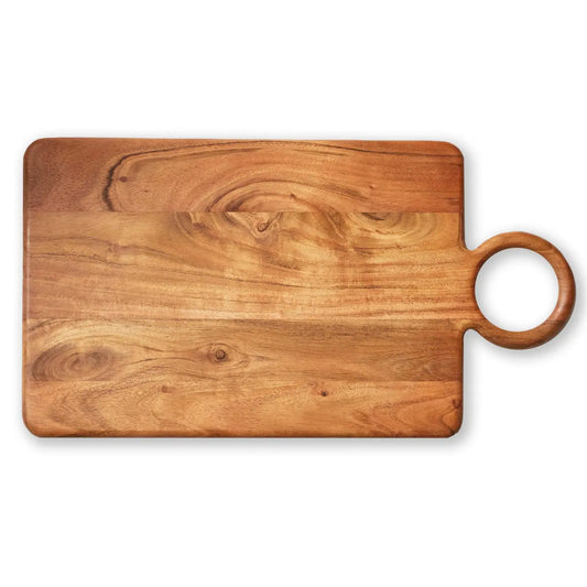 Serving Board | Acacia Wood Loop Rectangular Board