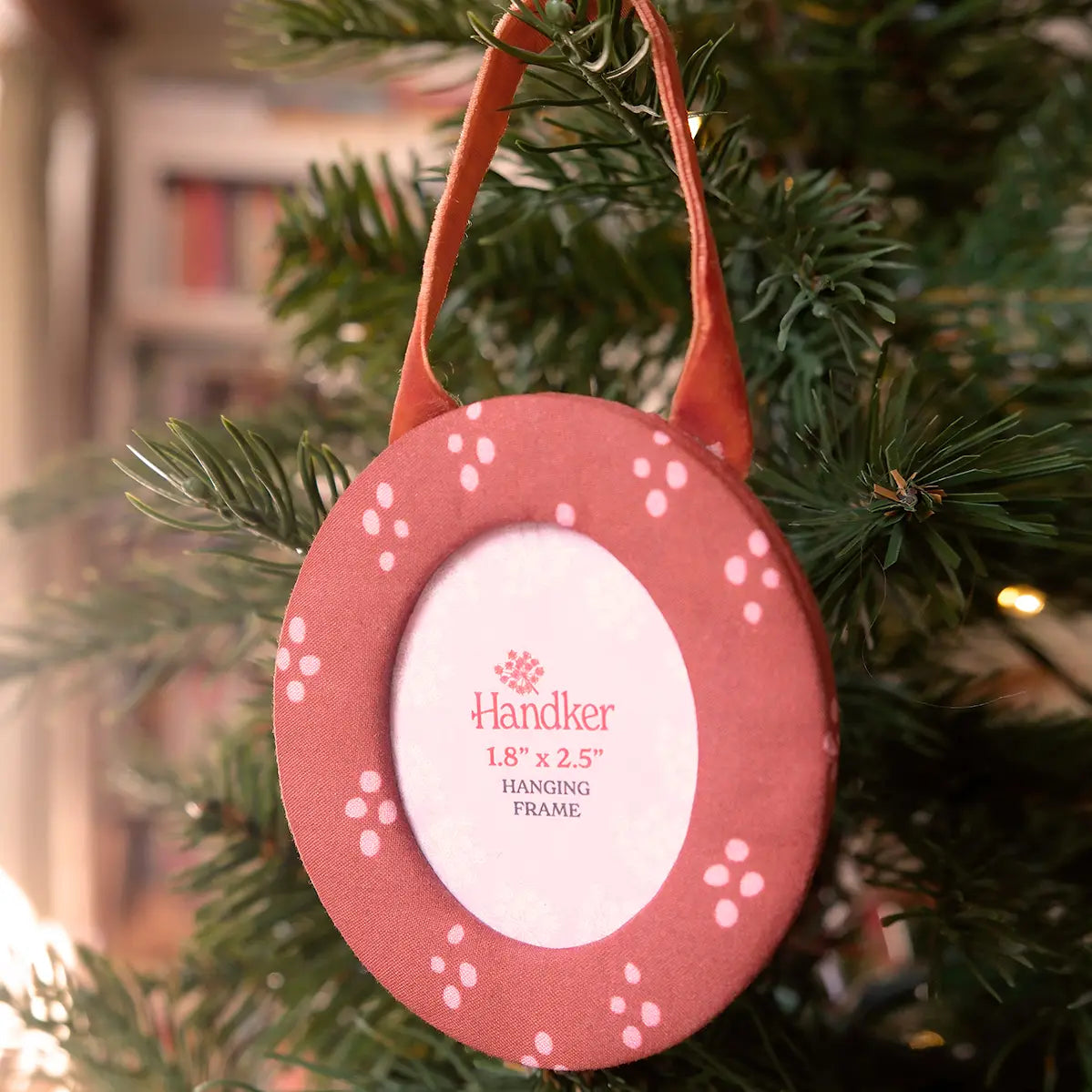 Handker | Red Dottie Fabric Frame Ornament