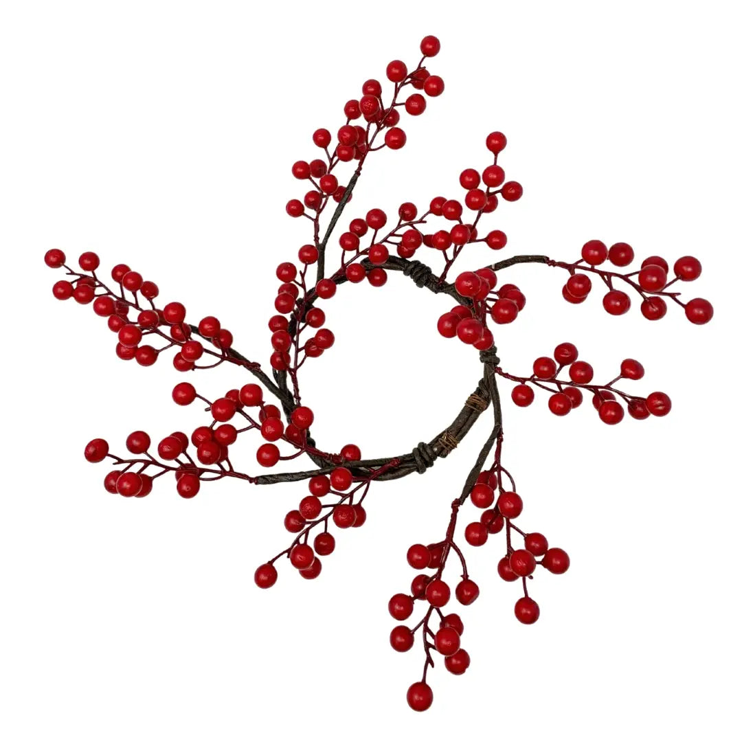 David Christopher's Collection | Matte Goose Berry Candle Ring, Red