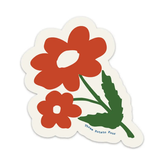 Three Potato Four | Red Blossom Bumper Magnet