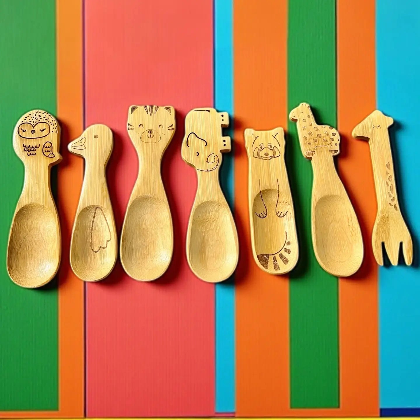 Bamboo Switch | Bamboo Animal Kids and Toddler Utensils, Red Panda Spoon