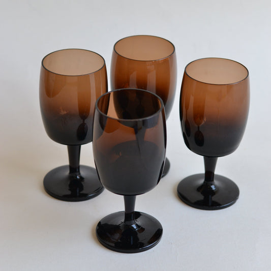 Amber Red Wine Goblets