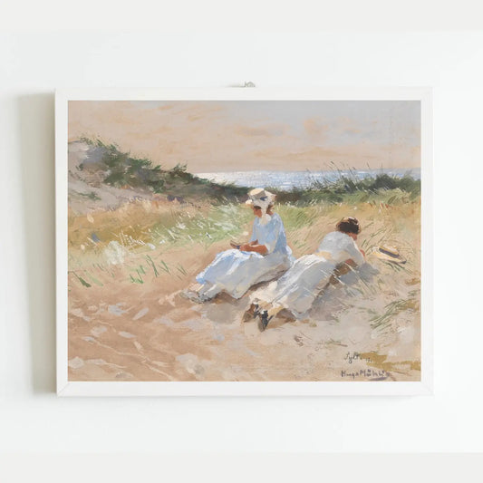 Sea to Skye | Resting at the Beach Antique Art Print