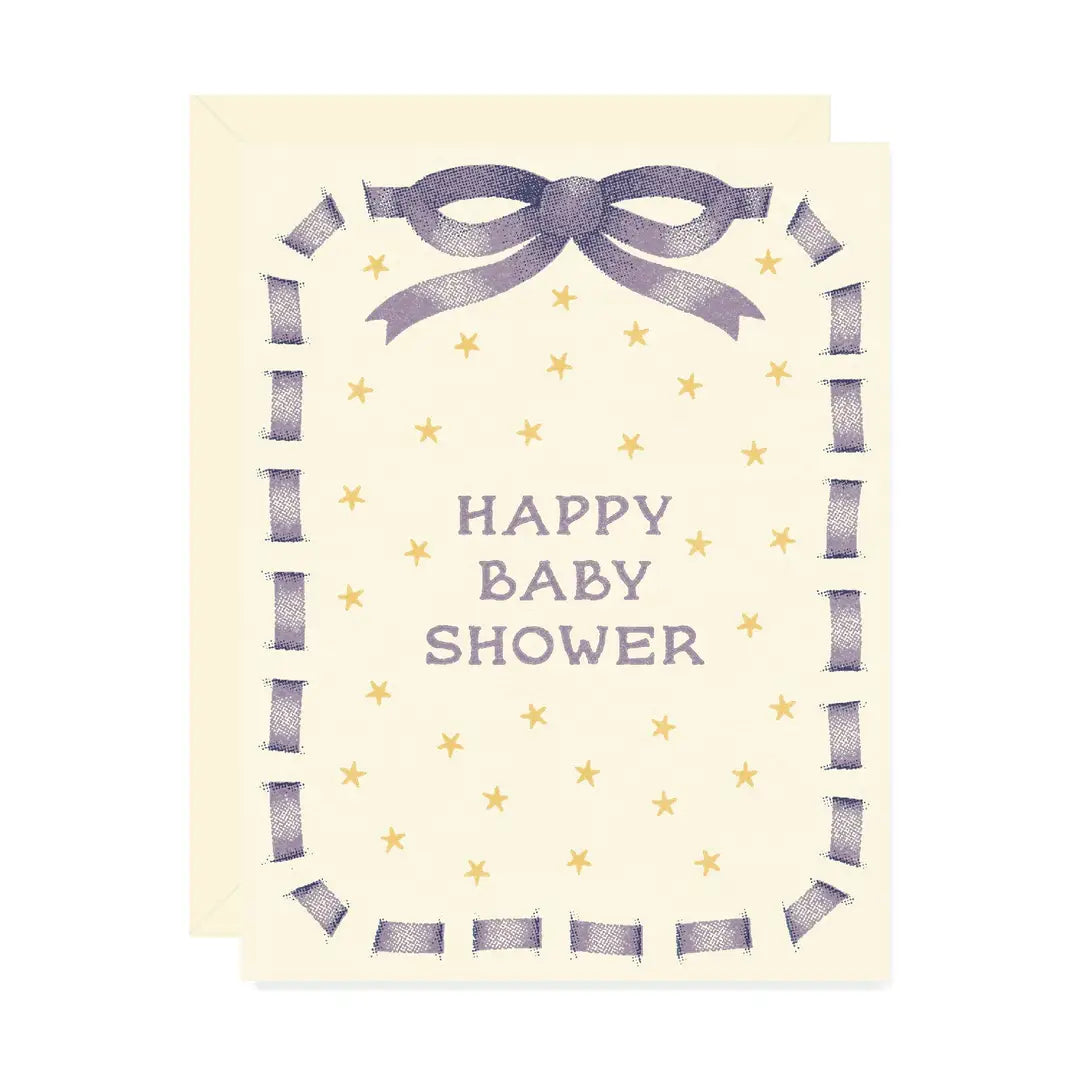 Wallflower Paper & Party | Ribbon Baby Shower Card