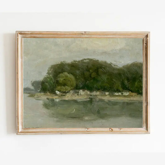 Sea to Skye | The Riverbank Landscape Antique Art Print