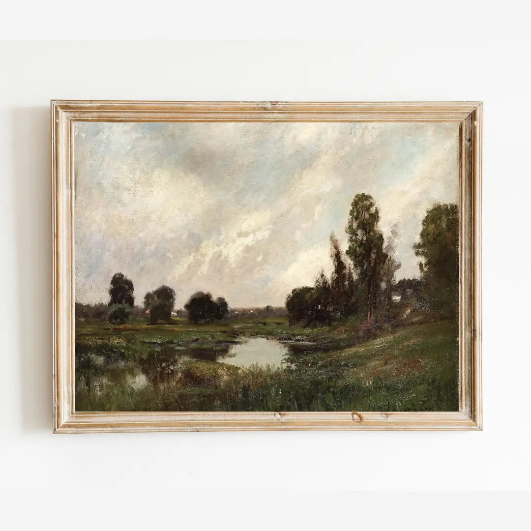 Sea to Skye | A River in Connecticut Antique Art Print