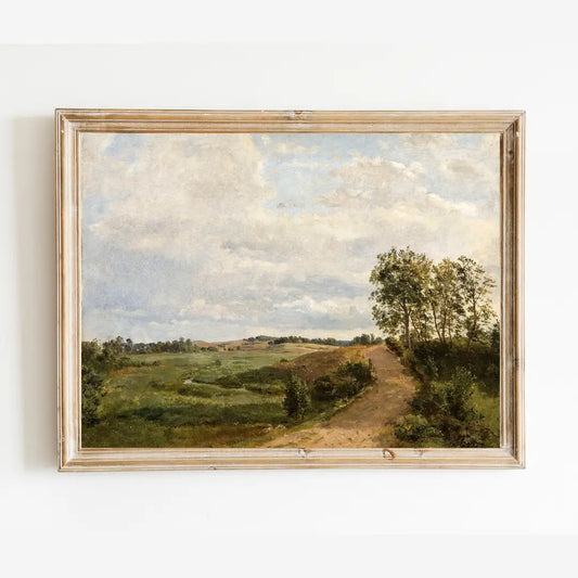 Sea to Skye | Road Across the Hills Landscape Antique Art Print