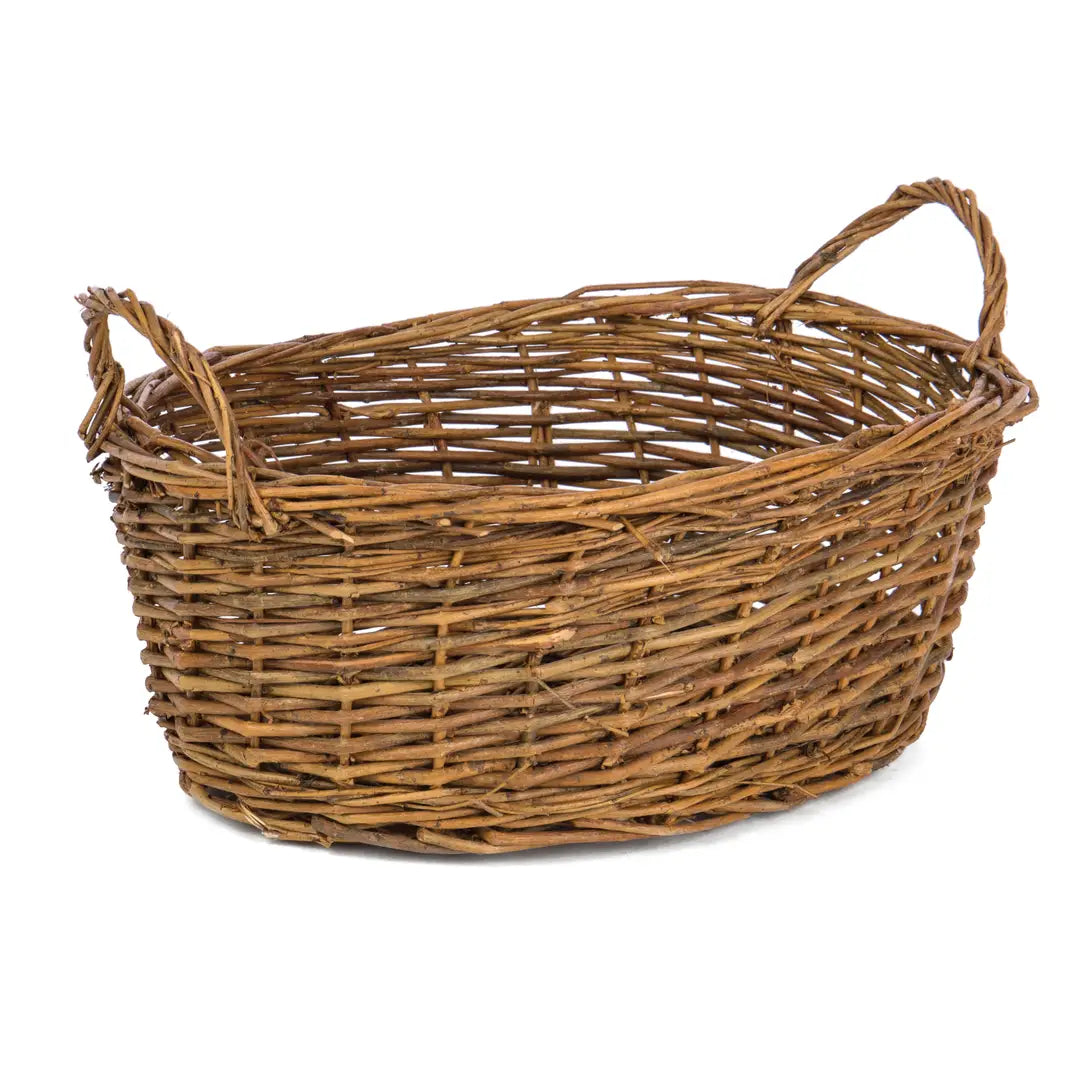 Rustic Willow Two Handled Basket