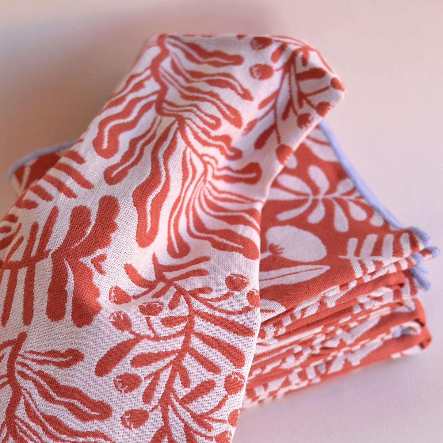 Danica Studio |  Cotton Jacquard  Dishtowel, Salmon