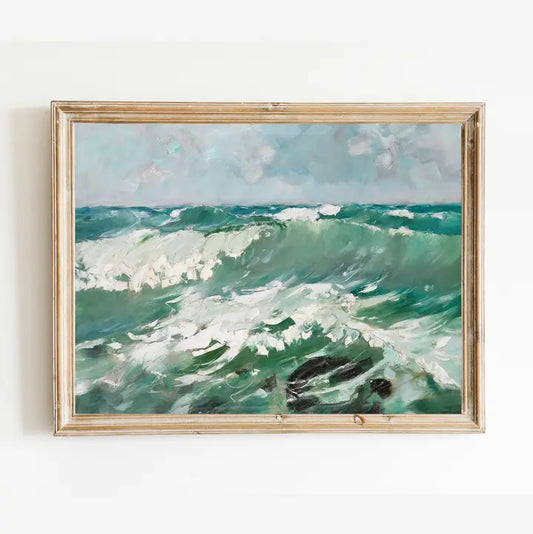 Sea to Skye | Sea Waves Antique Art Print