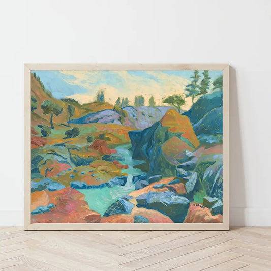 El Baker Art | California Sequoia Mountain Landscape Art Print, 11 X 14