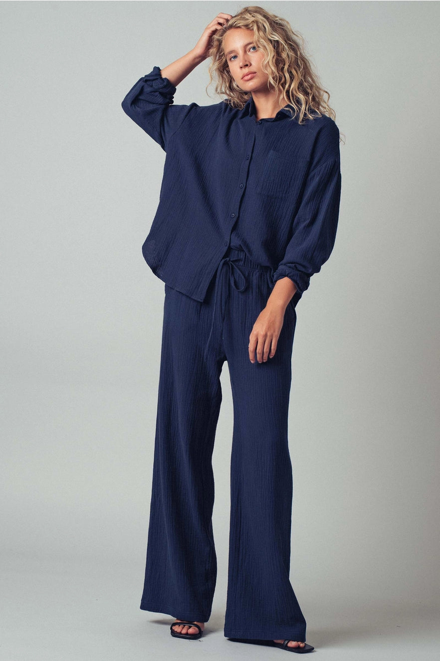 Urban Daizy | Textured Cotton Gauze Lounge Set